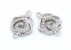 Link trandafir cu cristale, argint 925 placat cu rodiu, 13mm  - x1