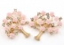 Brosa martisor, Cires inflorit cu cristale si perlute, 4.9x4.9cm - x1