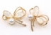 Brosa martisor, Fundita cu cristale si perla, 3.5x4cm - x1