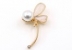 Brochure, Clover with Crystals and Pearls, 5.1x2.7cm - x1
