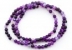 Bratara elastica din margele agate striped, mov, 4mm