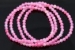 Bratara elastica din margele agate striped, roz, 4mm