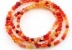 Bratara elastica din margele agate striped, portocaliu, 4mm