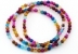 Bratara elastica din margele agate striped, multicolor, 4mm
