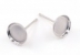 10mm cabochon 925 silver rhodium plated - x1per