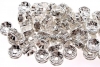 Spacer Rhinestone, transparent, 8mm - x10
