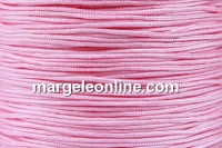Snur matase cu guta, roz, pentru bratari, roz, 0.9mm - x5m