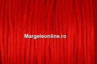 Snur satin, rosu, 2mm - 5m