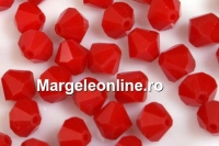 Swarovski, faceted bicone, dark red coral, 5mm - x10