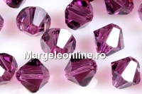 Swarovski, margele bicone, amethyst, 6mm - x10