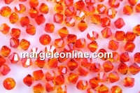 Swarovski, margele bicone, fireopal, 4mm - x20