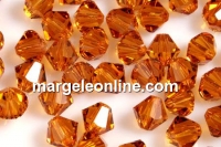 Swarovski, margele bicone, topaz, 4mm - x20