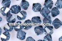Swarovski, margele bicone, montana, 4mm - x20