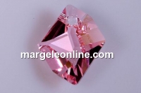Swarovski, cosmic diamond pendant light rose, 20mm - x1