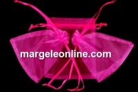 Saculet organza, ciclam intens,9x7cm - x20