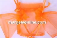 Saculet organza, portocaliu, 9x7cm - x20