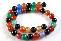 Margele agate,rotund, multicolor, 10mm