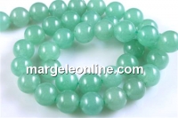 Margele aventurin verde, rotund, 8mm