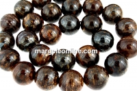 Margele bronzit natural, rotund, 4mm