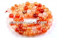 Margele carneol natural, rotund, 4mm