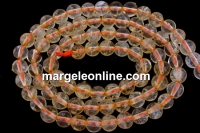 Margele citrin natural, rotund, 6.3mm