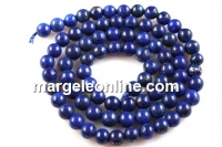 Margele lapis lazuli natural tratat, rotund, 6mm