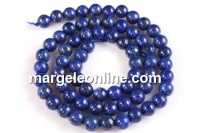Lapis lazuli, round, 8mm