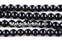 Margele onix negru, rotund, 8mm