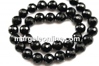 Margele onix negru, rotund fatetat, 10mm