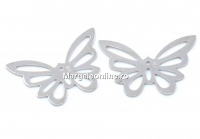 Link fluture, argint 925 placat cu rodiu, 18x12mm - x1