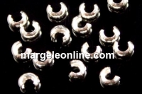 Acoperitor crimp, argint 925 placat cu rodiu, 3.5mm - x2