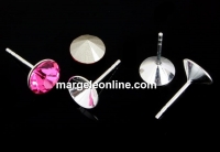 Tortite cercei  argint 925 chaton de 3mm - x1per