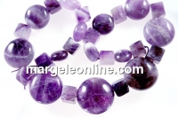 Margele ametist,  cub si disc plat, 14-28mm