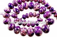 Margele jasp imperial, rondele, 10-21mm