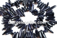 Margele piatra soarelui albastru, stick, 18-22mm
