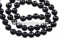 Margele onix negru, rotund fatetat, 8mm