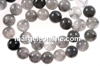 Margele cuart gri fumuriu, rotund, 10mm