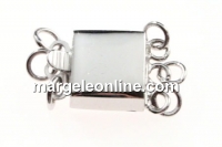 Incuietoare 3 siraguri, argint 925 placat cu rodiu, 13.5mm - x1