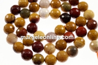 Margele jasp mookaite natural, rotund fatetat, 8.5mm