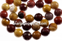 Margele jasp mookaite, rotund fatetat, 10mm