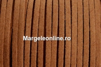 Snur faux suede, maro cafeniu, 3mm - x5m