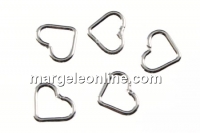 Link inima, argint 925, 7x5.5mm - x2
