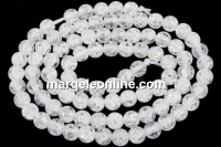 Margele cuart de gheata transparent, rotund, 4.5mm