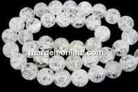 Margele cuart de gheata transparent, rotund, 10.5mm