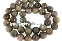 Margele labradorit natural, rotund fatetat, 8mm
