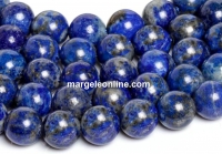 Margele Lapis Lazuli natural A+, rotund, 7mm