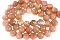 Margele piatra lunii naturala, rotund, 8mm