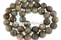 Labradorite, faceted round, 10mm