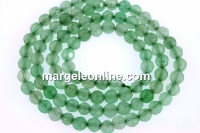 Margele aventurin verde, rotund fatetat, 4.5mm