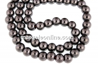 Margele hematit, round, 6.5mm